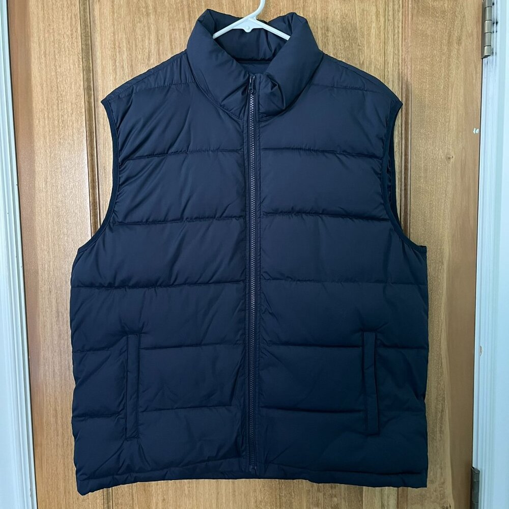 J. Crew | Authentic Outerwear Navy Blue Puffer Vest | Large